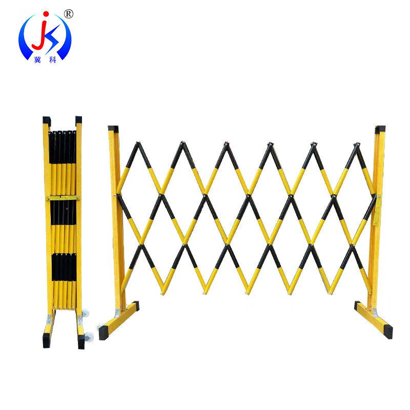 冀科 JK-HWL155 玻璃钢伸缩围栏 1.5*5米 （单位：个） 黄黑