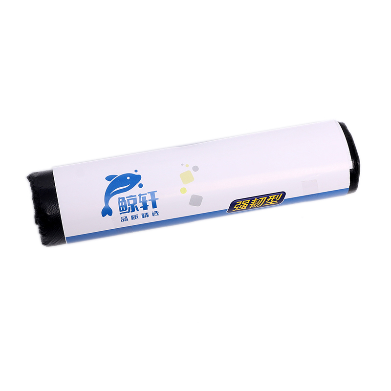 鲸轩 L401 强韧型平口垃圾袋 80*100cm 10只/卷 （单位：卷） 黑色