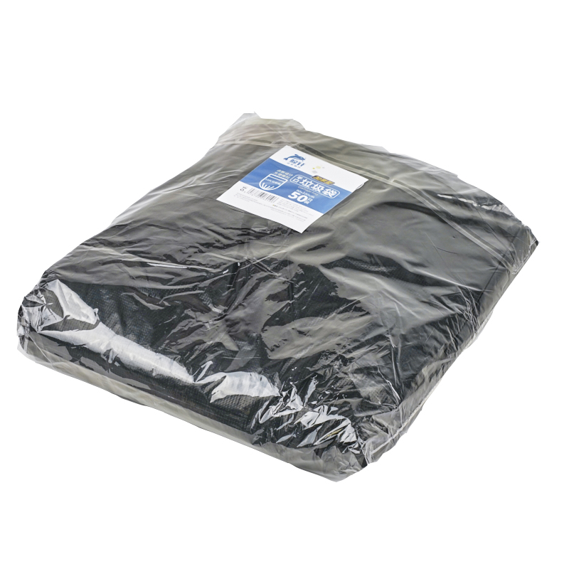 鲸轩 L501 加厚型平口垃圾袋 90*100cm 50只/包 （单位：包） 黑色